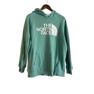 The North Face Women’s XXL Hoodie Green Pullover Logo Sweatshirt